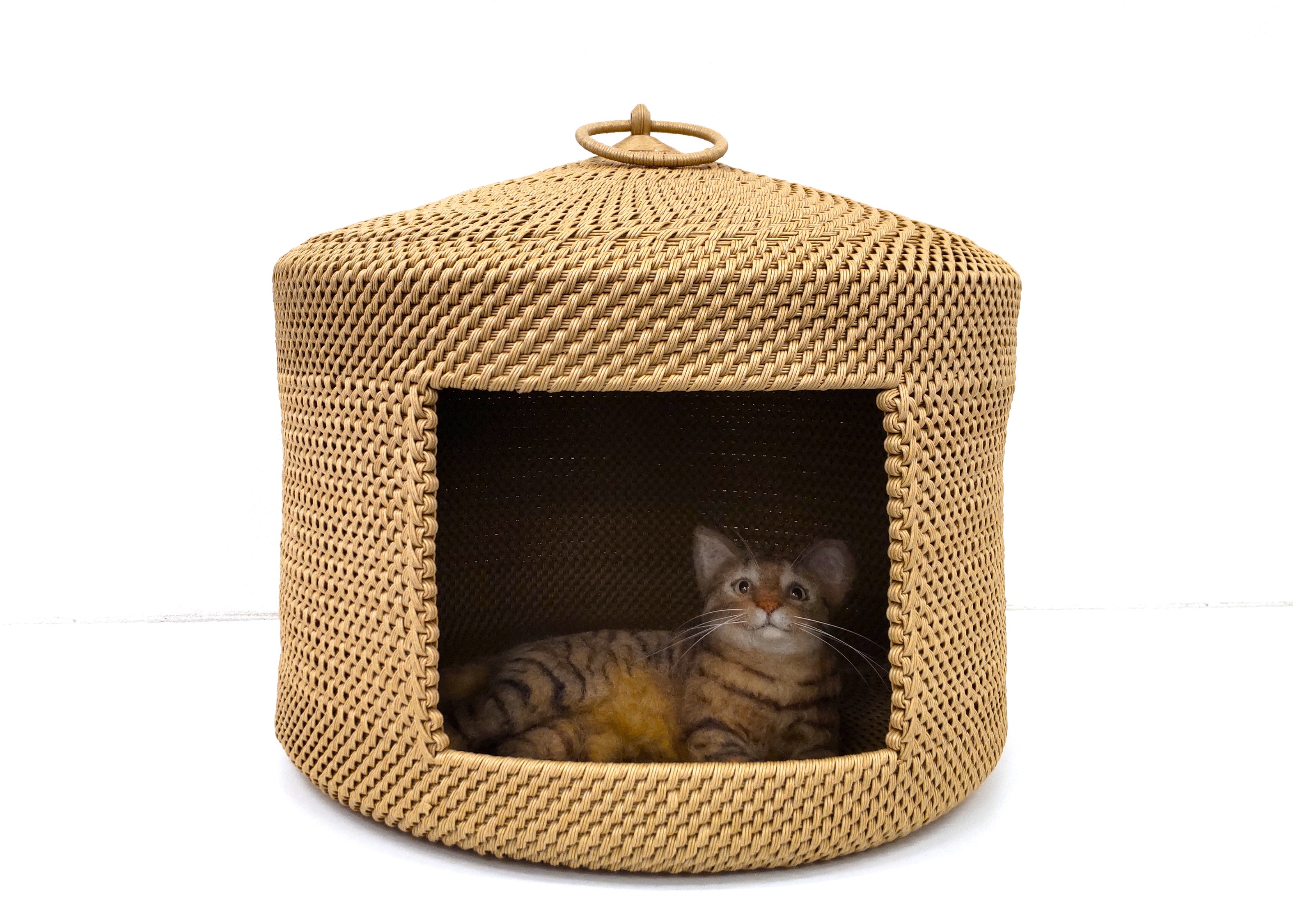 猫ちゃんの寝床に最適！手作り猫ちぐら・紙紐製‐03 - ペット用品