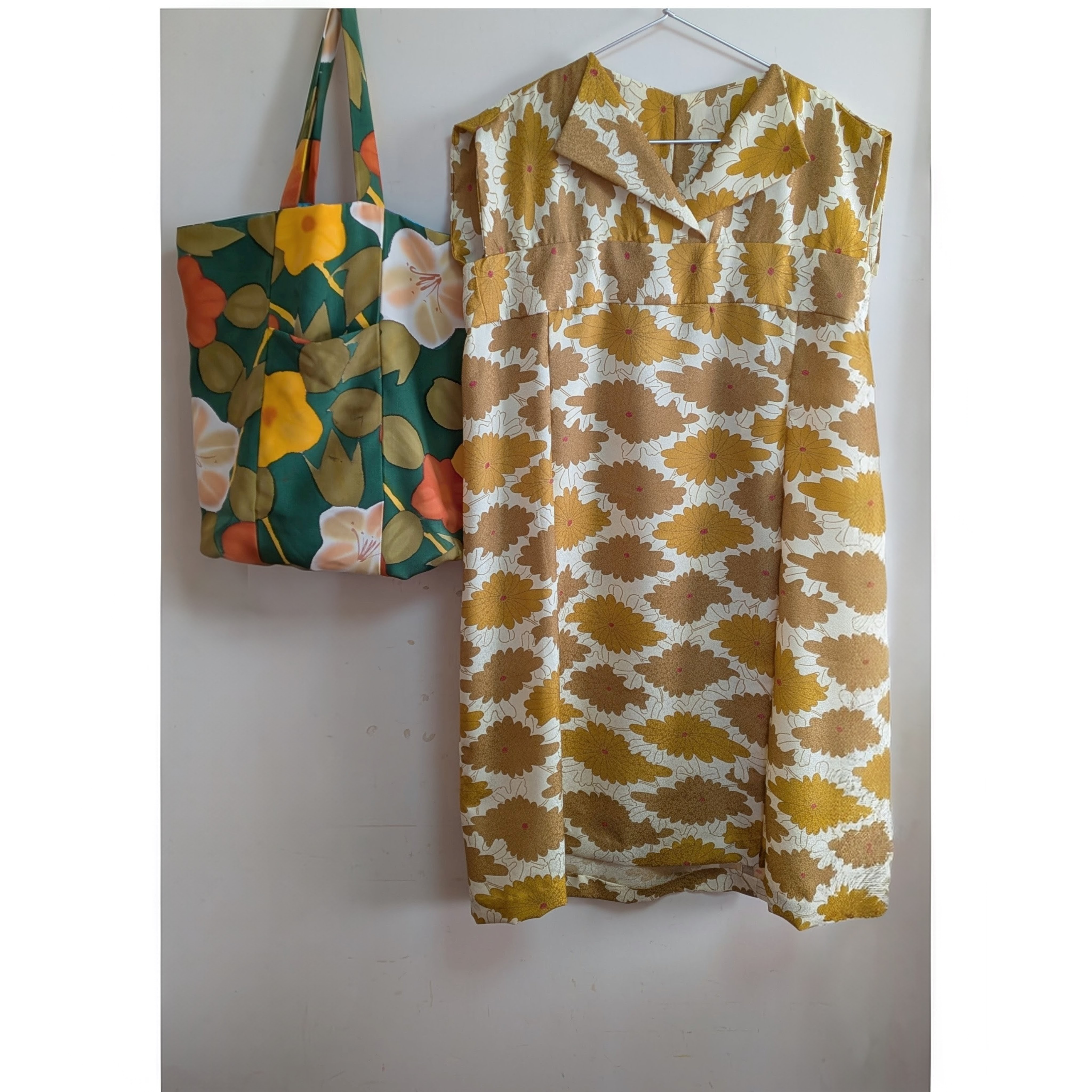 脳活！気軽にリメイク～直線裁ち・縫いでつくる襟付きワンピースとエコバッグ～