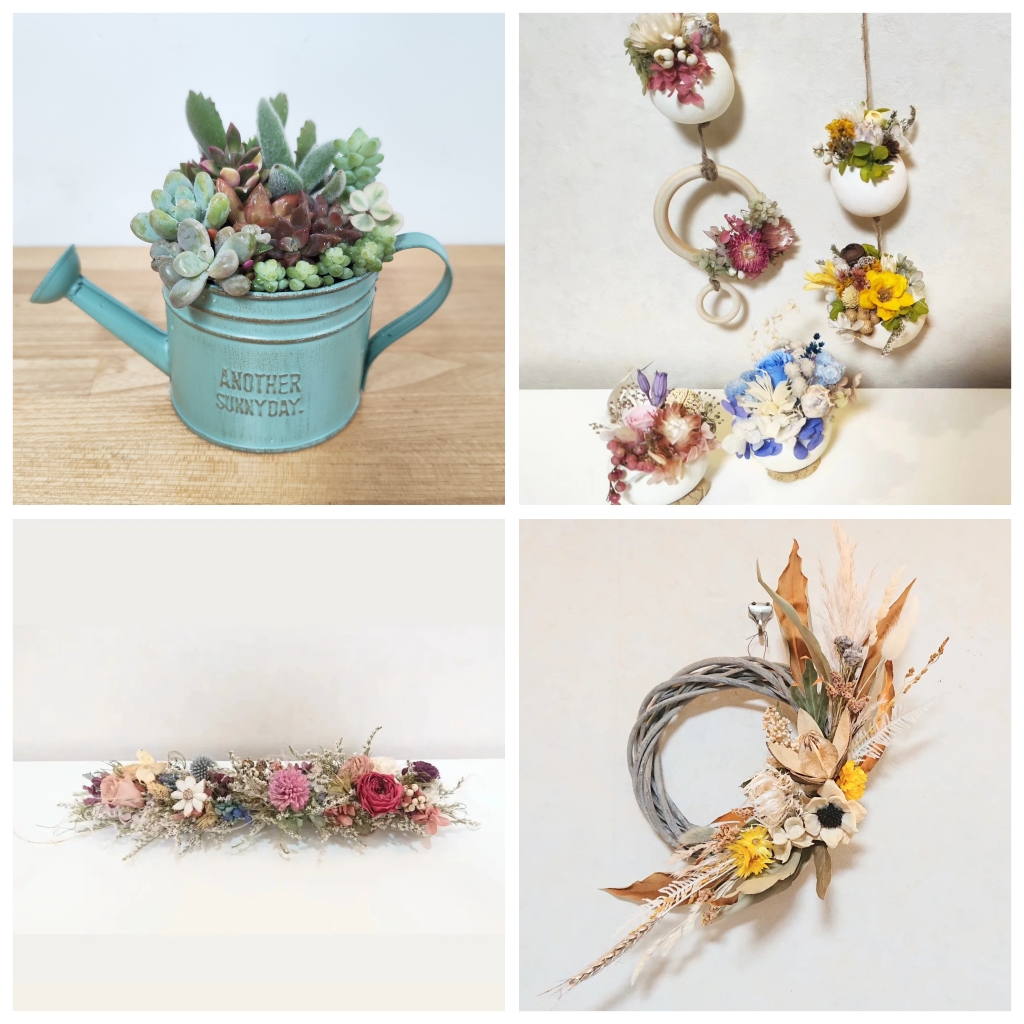 季節のプリザーブドフラワーアレンジ