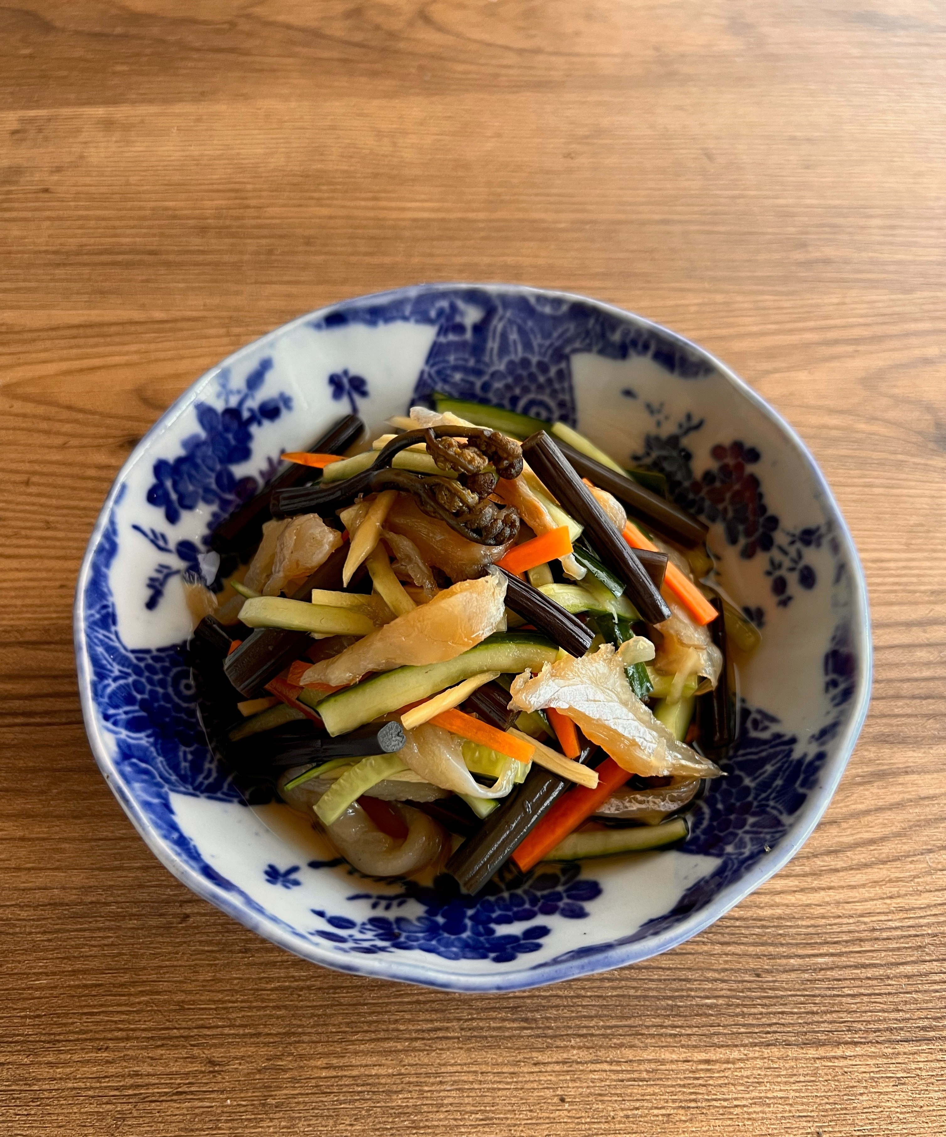 わらびとたらの漬物