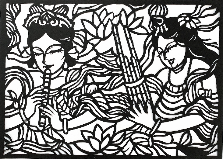 季節を切り絵で楽しみましょう
