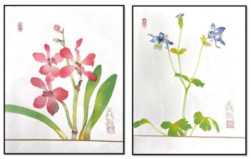 1day「花を描く（彩色）」