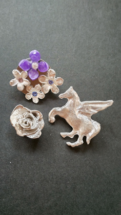 長岡教室【ワンデー講座】銀粘土でできるシルバーアクセサリー