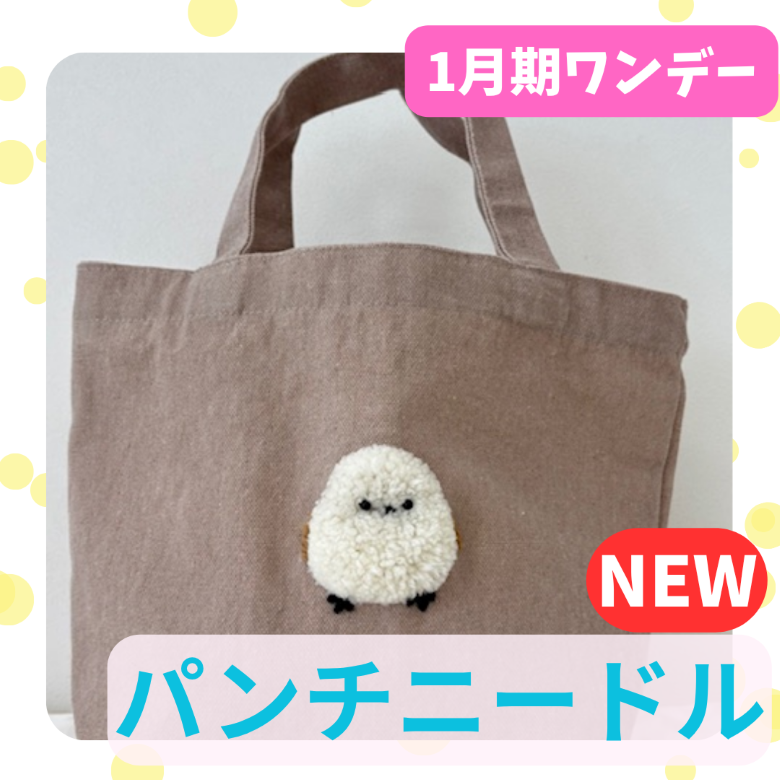 NEW【me-gaco】初めてのパンチニードル(1月期）雪の妖精『しまえなが』