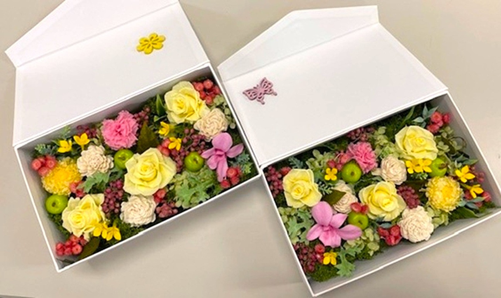 プリザーブドフラワー教室～生花からも加工します～