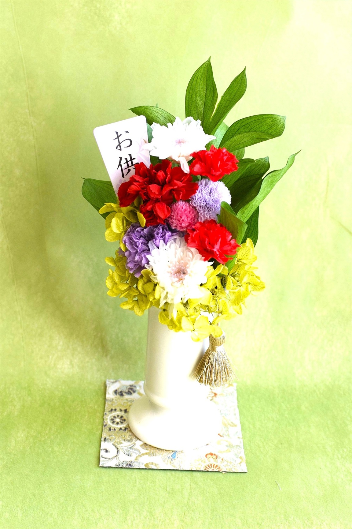 長岡教室【ワンデー講座】枯れないお花 プリザーブドフラワーの仏花