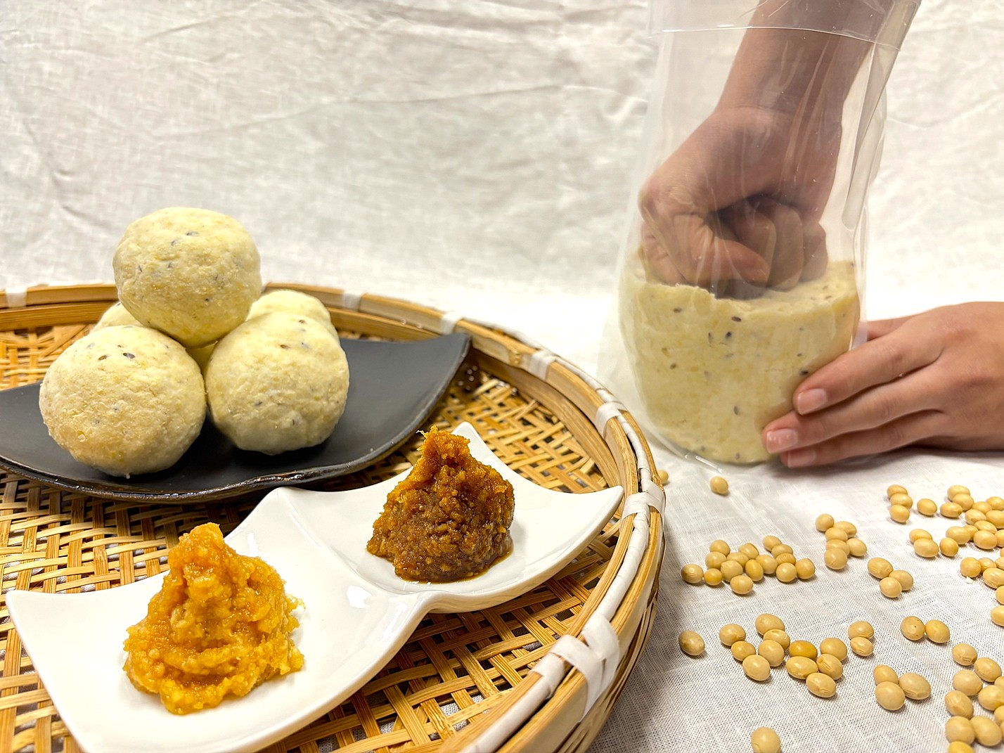  長岡教室【ワンデー講座】五感で味わう発酵時間 おから味噌づくり講座