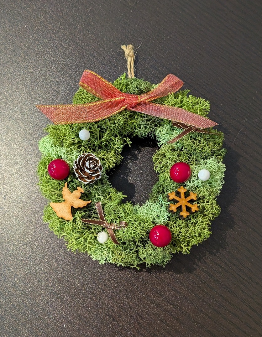 1day　ふわもこモスでクリスマスリースを作ろう！～スカンディアモス～